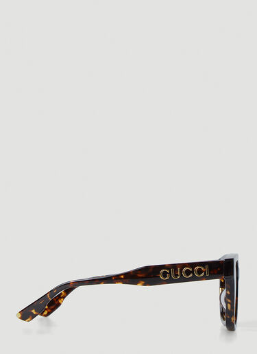 Gucci スクエアフレームサングラス ブラウン guc0247368