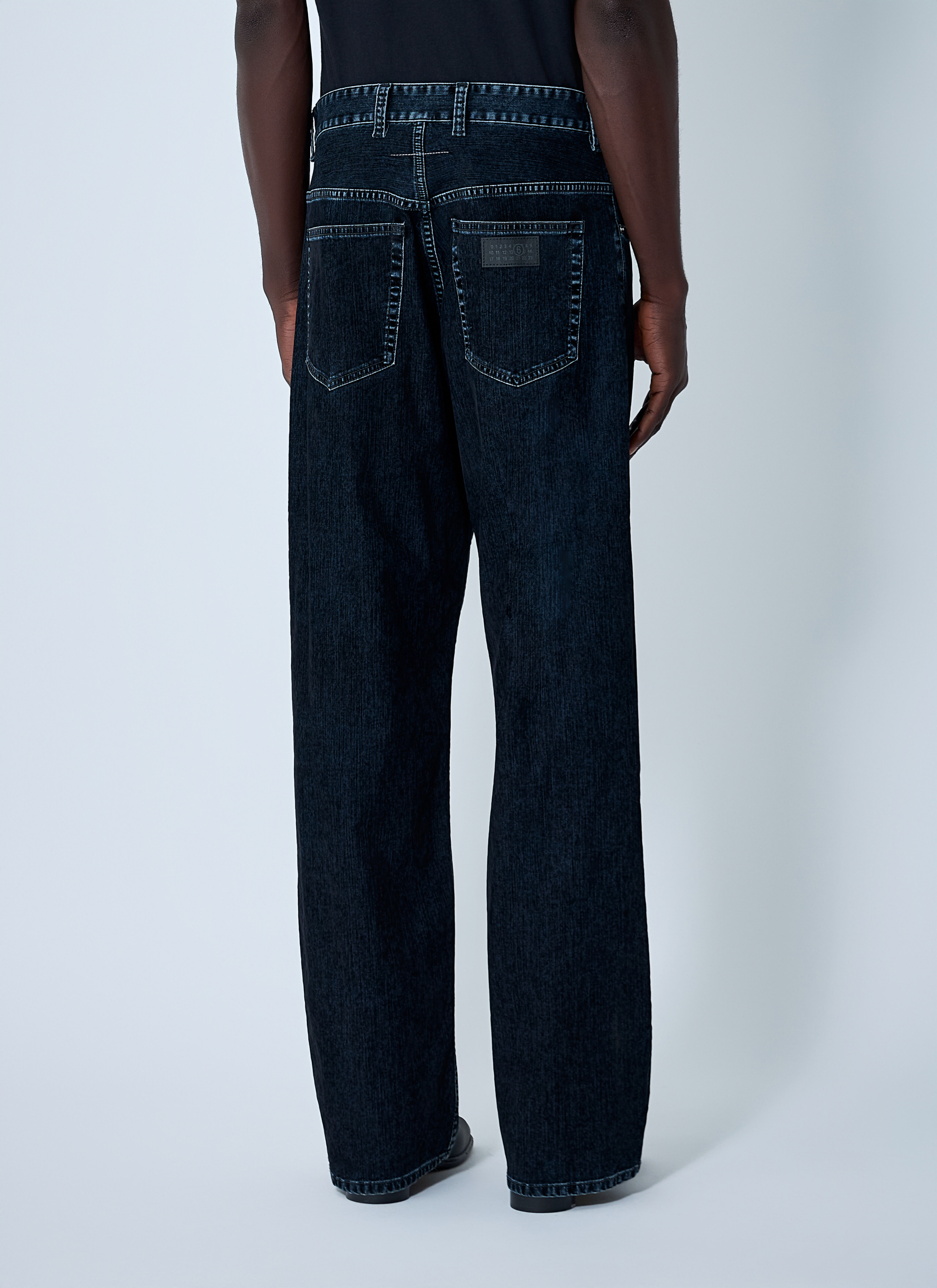 MM6 Maison Margiela Men's' Denim Five-Pocket Jeans in Black | LN-CC®