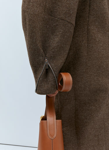 Jacquemus 르 망토 Croissant 코트 다크 브라운 jac0254007