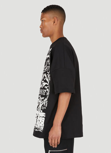 Alexander McQueen Skeleton Logo Print T-Shirt Black amq0148010