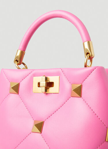 Valentino Top Handle Roman Stud Mini Handbag Pink val0247028