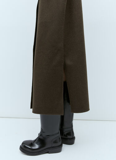 TOTEME Signature Wool Cashmere Coat Brown tot0254017