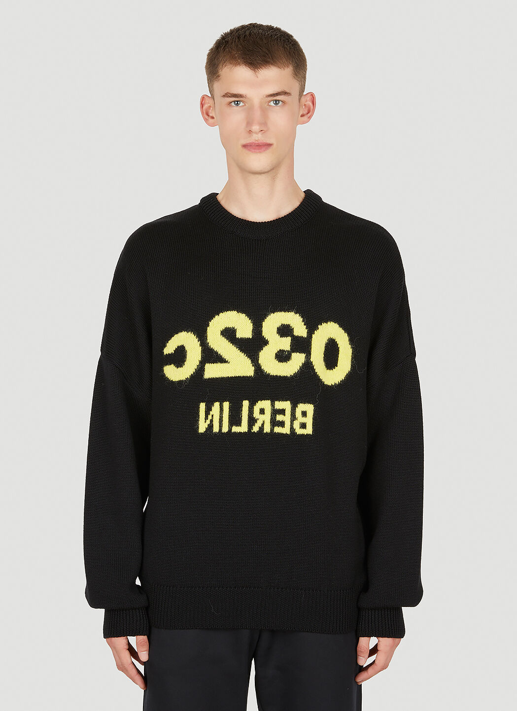 032c knit pullover hot sale black