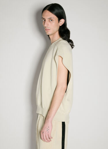 Rick Owens DRKSHDW Tatlin Sweatshirt Vest Beige drk0156010