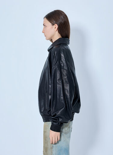 LN-CC® - Acne Studios: Leather Jacket - Black Acne Studios Leather Jacket Black acn0265086
