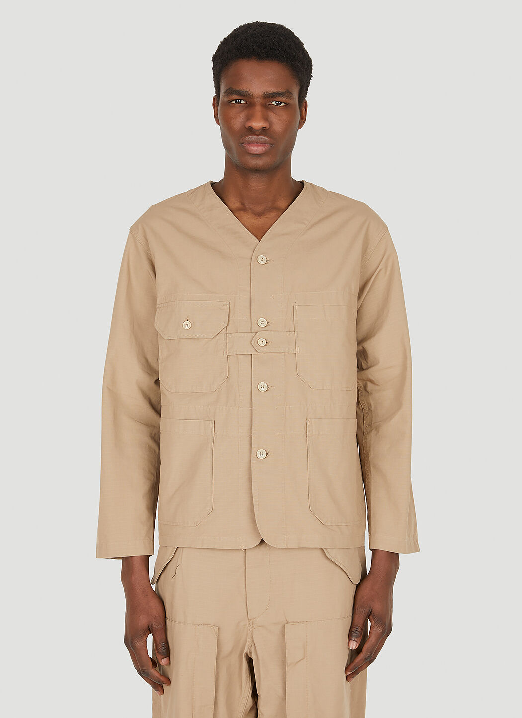 Beige cardigan top jacket