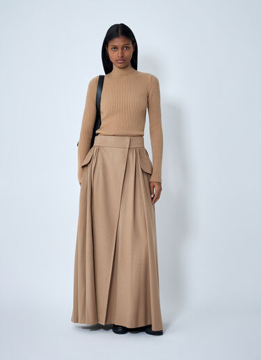 Pleated Maxi Skirt Max Mara Pleated Maxi Skirt Camel max0262063