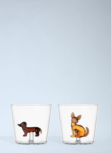 Set Of Four Dog Tumbler Glasses Ichendorf Milano Set Of Four Dog Tumbler Glasses Multicolour wps0692070