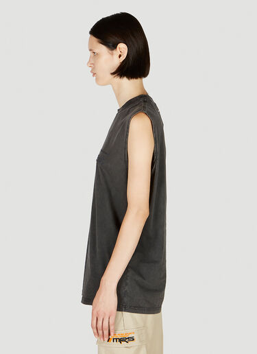 Martine Rose 로고 자수 탱크탑 블랙 mtr0352002