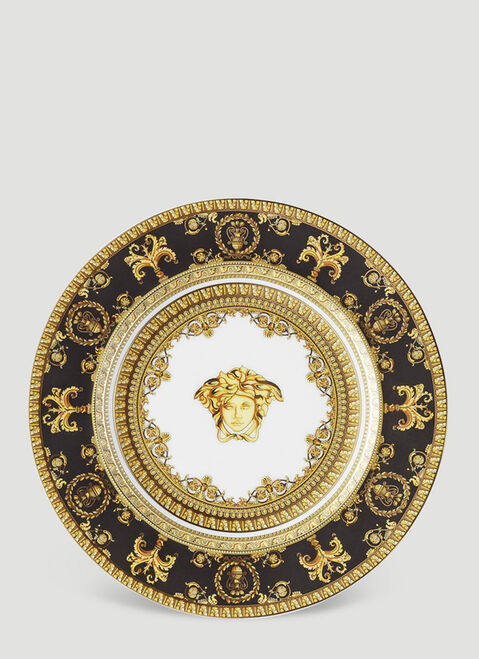 Seletti Medium Baroque Nero Plate Transparent wps0690138