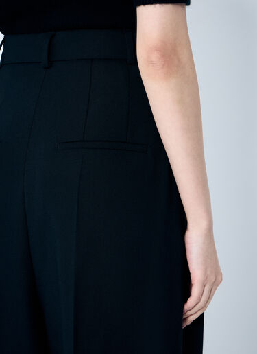 Sportmax Wide-Leg Wool Pants Black spx0259002