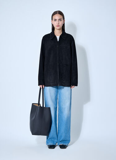 The Row Suede Theon Jacket Black row0260011