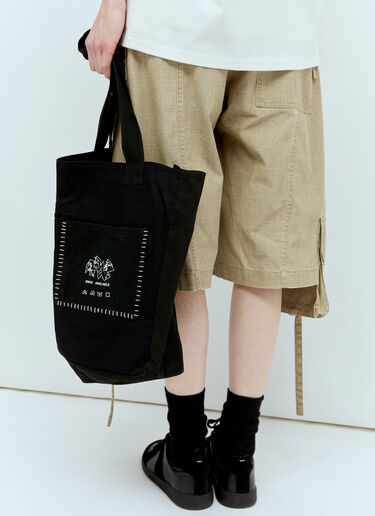 Space Available Patch Pocket Tote Bag Black spa0356020