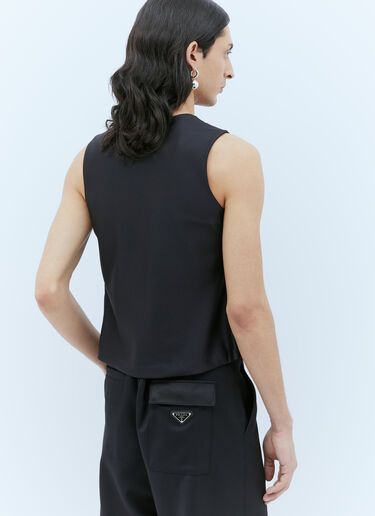 Aaron Esh Draped Wool Top Black ash0154005