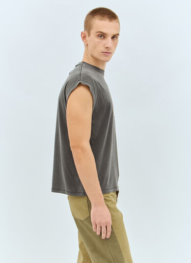 Gallery Dept. Logo Print T-Shirt Grey gdp0158026