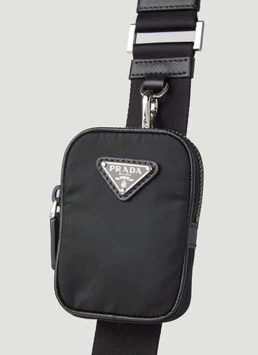 Prada Re-Nylon Pouch-Strap Crossbody Bag Black pra0145026