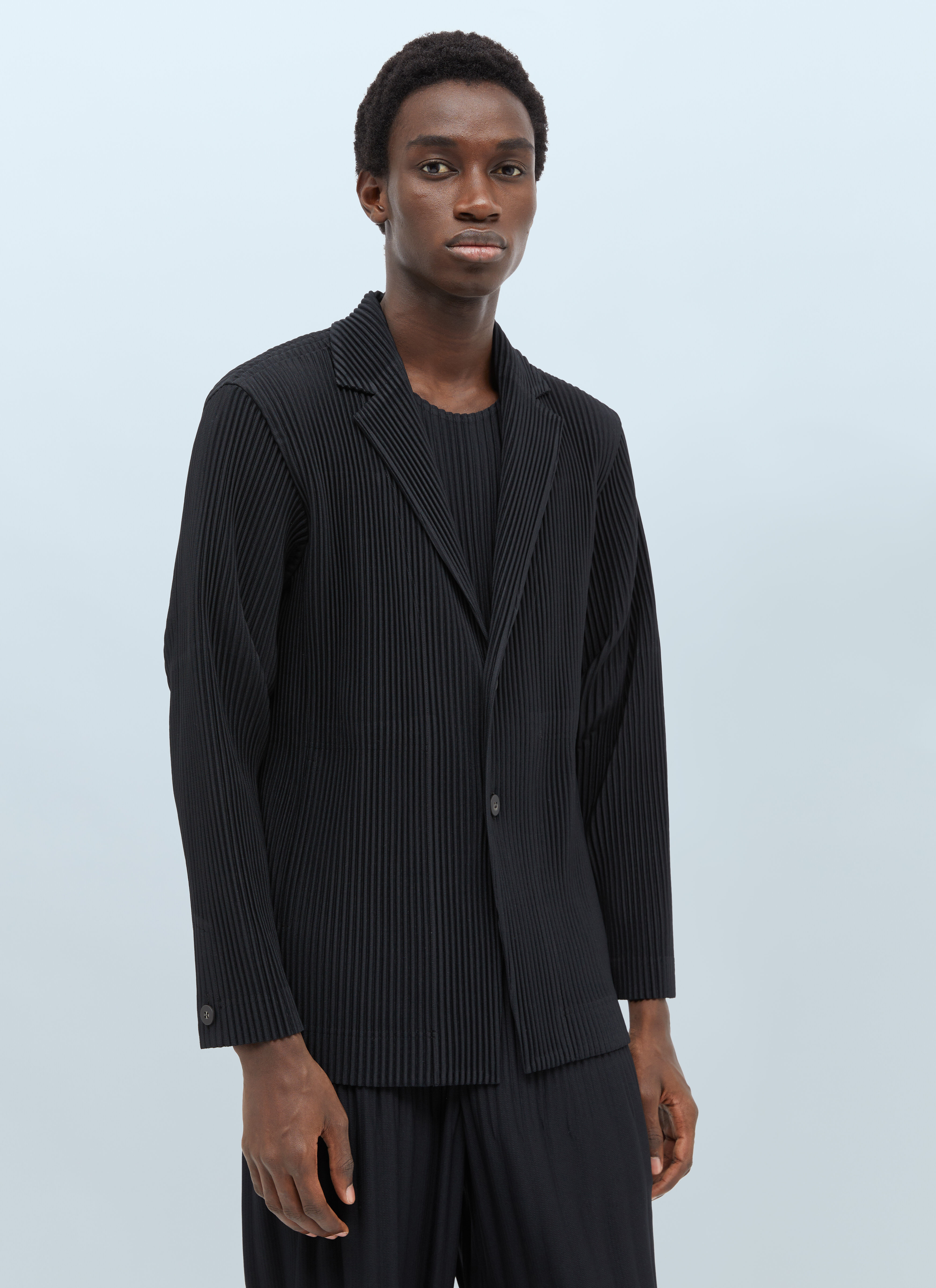 Homme Plissé Issey Miyake Pleated Blazer Black hmp0156015