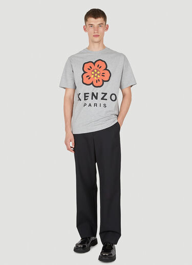 Kenzo 플라워 로고 티셔츠 그레이 knz0150007