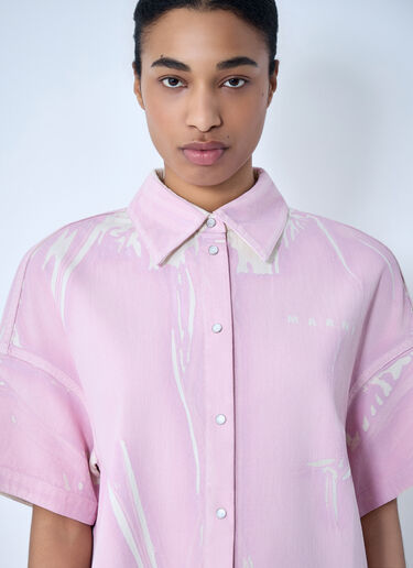 Marni Cotton Poplin Button-Down Shirt Pink mni0263001