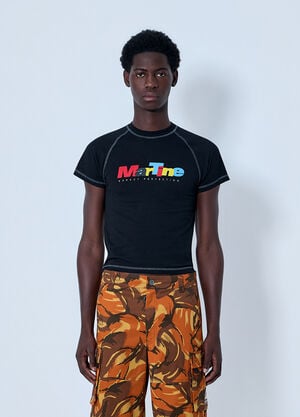 Martine Rose Logo Motif T-Shirt Black mtr0164015