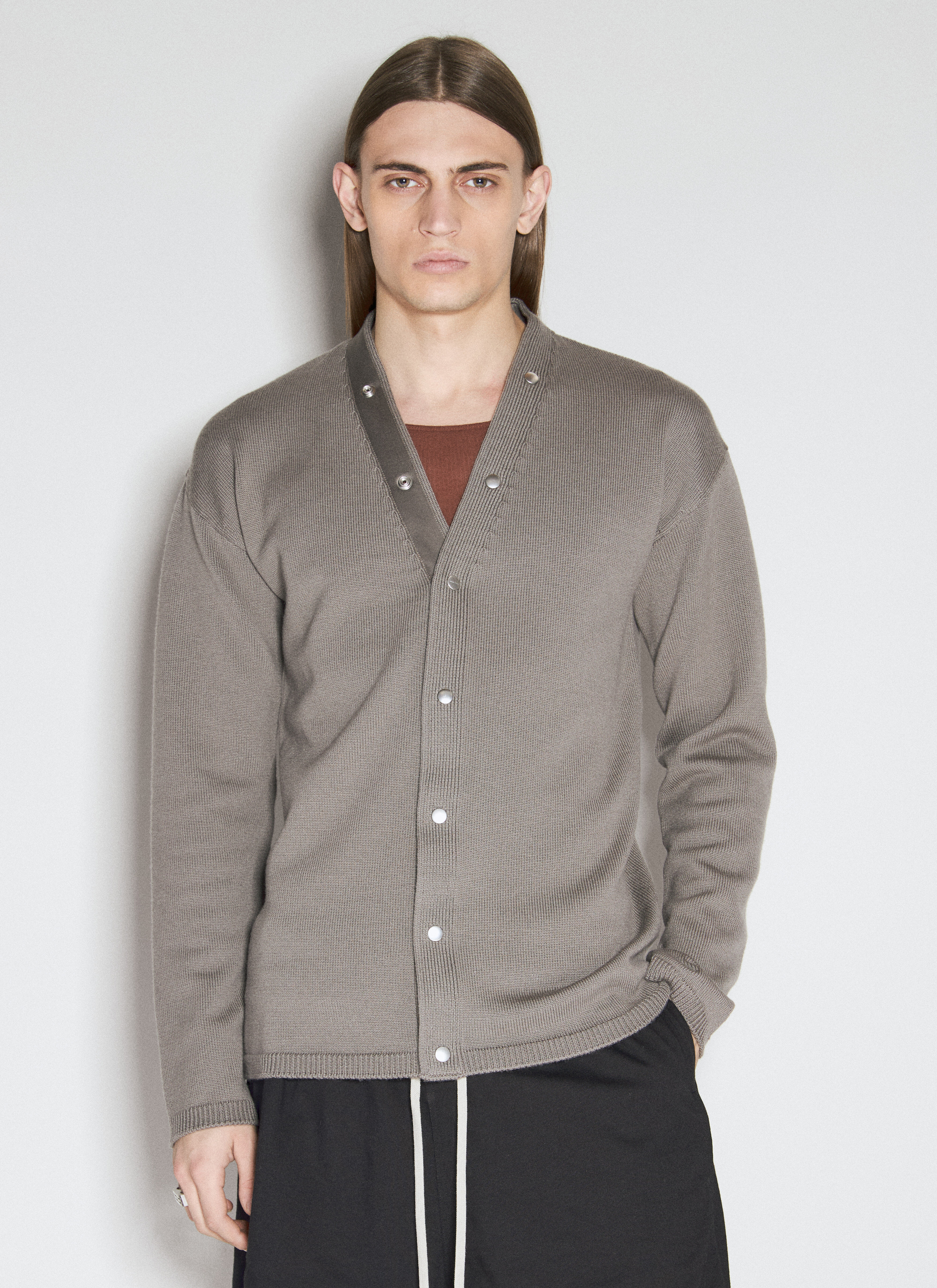 Rick Owens Peter Cardigan Grey ric0155017