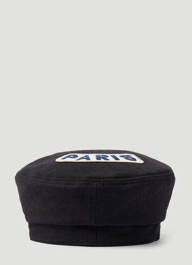 Kenzo 徽标贴饰贝雷帽 黑色 knz0352002