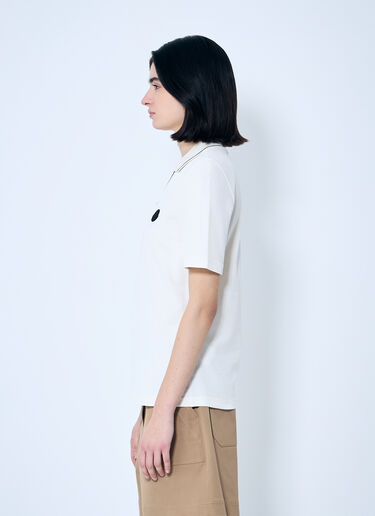 Moncler Logo Patch Polo Shirt White mon0259027