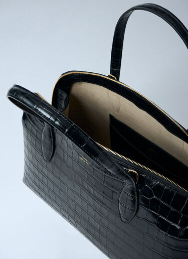 Croc-Embossed Day Tote Bag TOTEME Croc-Embossed Day Tote Bag Black tot0263085