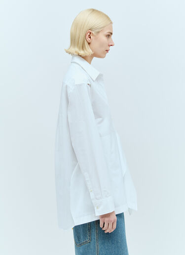 JW Anderson Peplum Drape Shirt White jwa0255006