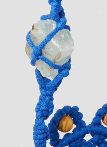 Chopova Lowena Frog Macrame Shoulder Bag Blue cho0251010