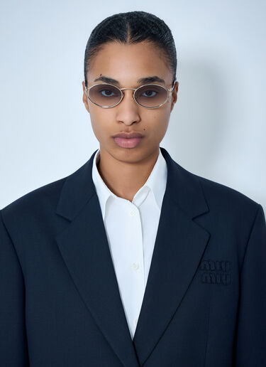 Miu Miu MU 52YS 椭圆形太阳镜 金色 lmu0364004