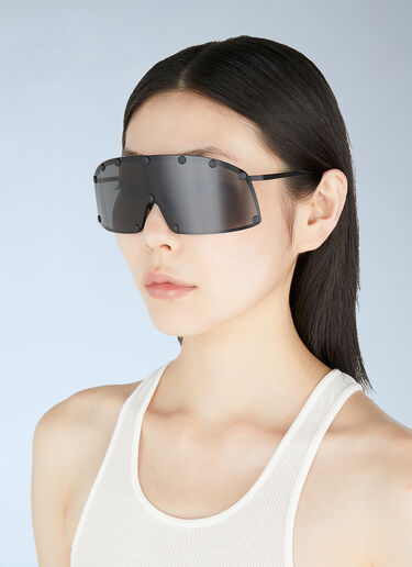 Rick Owens Shielding Sunglasses Black ris0353003