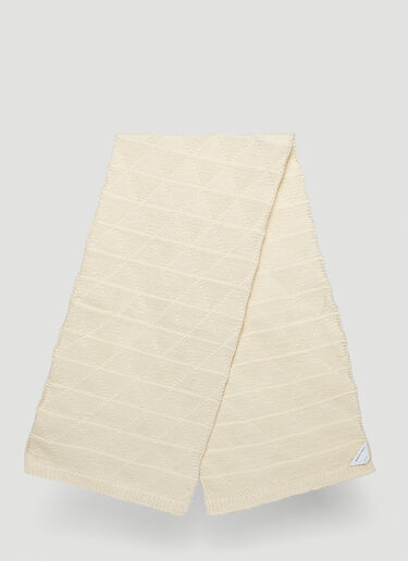Bottega Veneta 绞花针织围巾 白色 bov0245100