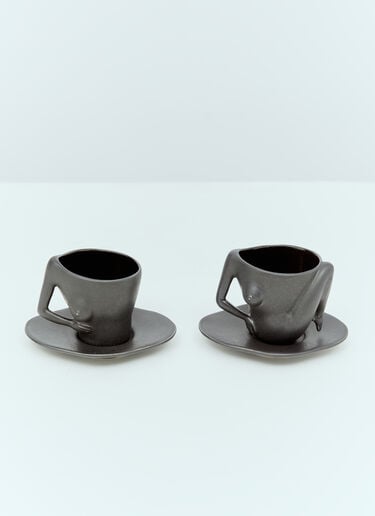 Anissa Kermiche Set Of Two C-Cups Black ank0355010
