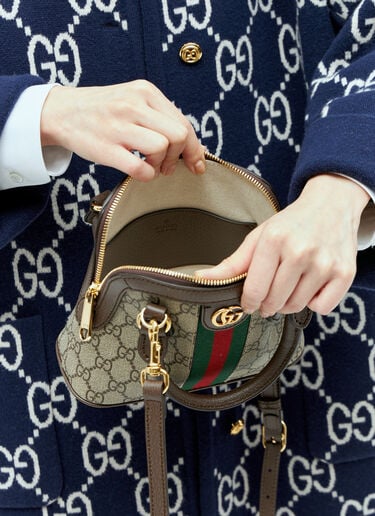 Gucci オフィディア GG ミニトップハンドル ハンドバッグ ブラウン guc0255165