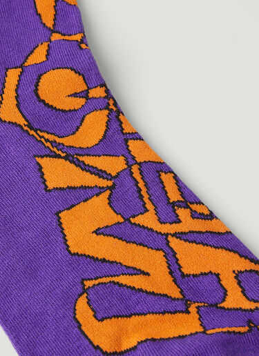Boiler Room x P.A.M. Graphic Print Socks Purple bor0350003