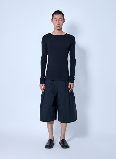 Entire Studios Sheer Long Sleeve Top Black ent0166021