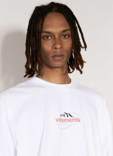 VETEMENTS 스프링 워터 로고 티셔츠 화이트 vet0156005