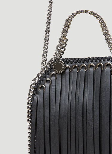Stella McCartney Falabella Fringed Tiny Tote Bag Black stm0253020