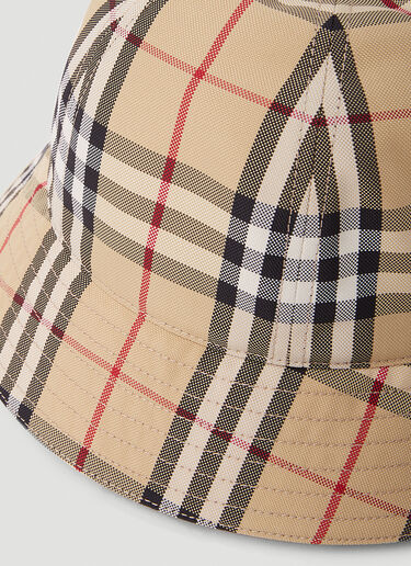 Burberry Signature Check Bucket Hat Beige bur0353006