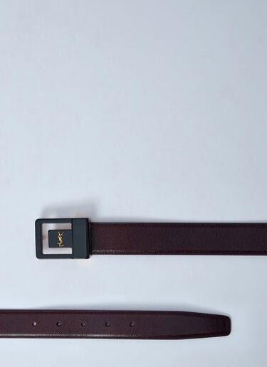 Logo Motif Leather Belt Saint Laurent Logo Motif Leather Belt Black sla0260018
