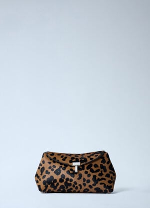 TOTEME Mini T-Lock Clutch Bag Brown tot0262010