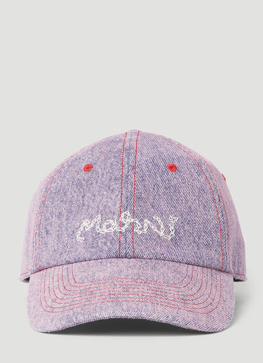 Marni 刺绣徽标棒球帽 紫 mni0255037