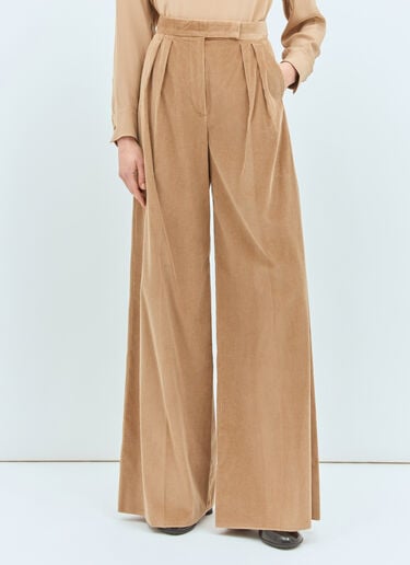 Max Mara 와이드-레그 코듀로이 팬츠 카멜 max0258007