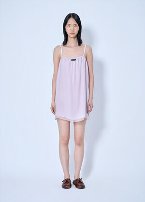 Miu Miu Wisteria Chiffon Dress Lilac miu0265002