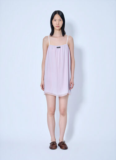 Miu Miu Wisteria Chiffon Dress Lilac miu0265002