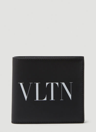 Valentino Garavani VLTN プリント 二つ折りウォレット ブラック val0149042