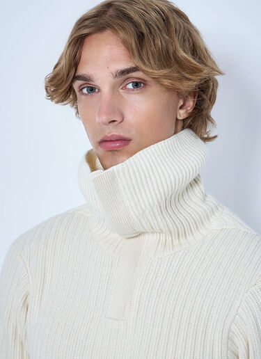 LN-CC® - Bottega Veneta: Ribbed Knit Sweater - Beige Bottega Veneta Ribbed Knit Sweater Beige bov0165012