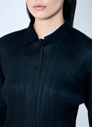 Pleats Please Issey Miyake Pleated Shirt Black plp0259027