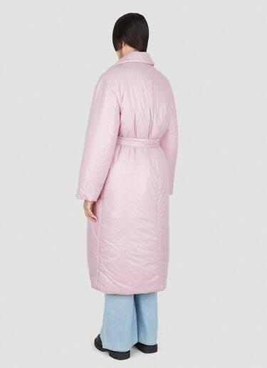 Miu Miu Puffer Belted Coat Pink miu0250019